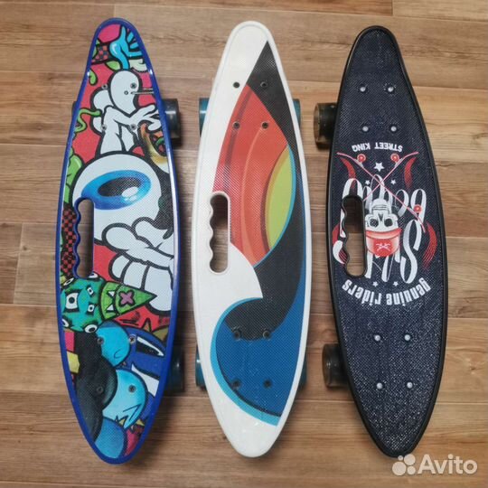 Скейтборд, Пениборд 59х16см. Колеса светятся.Новый