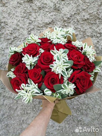 Цветы розы букет