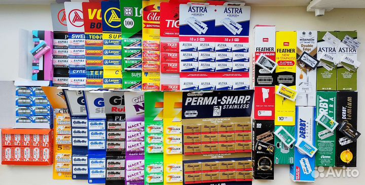 Лезвия Gillette, Feather, Astra, Derby, Bic, Ладас