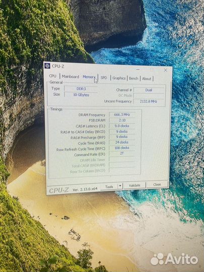 Материнская плата с процессором, памятью, кулером