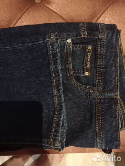 Джинсы женские тёмно-синие широкие 52 54