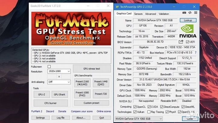 Видеокарта Gigabyte GeForce GTX 1060 G1 gaming 3GB