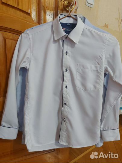 Рубашки школьные на мальчика 122-128