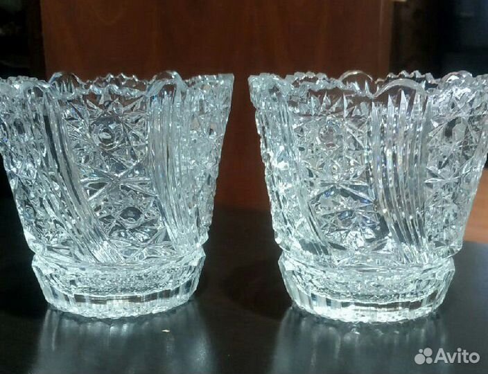 Хрустальные салатницы - цена за 2 шт