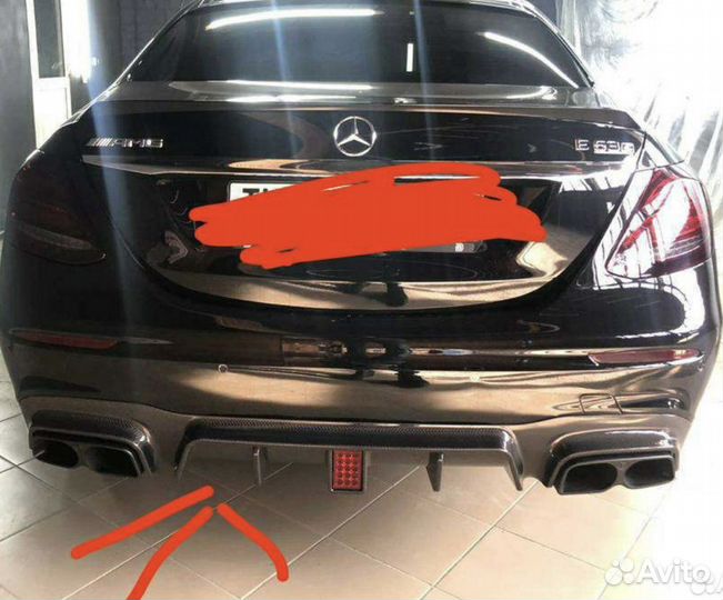 Задний диффузор brabus E class w213