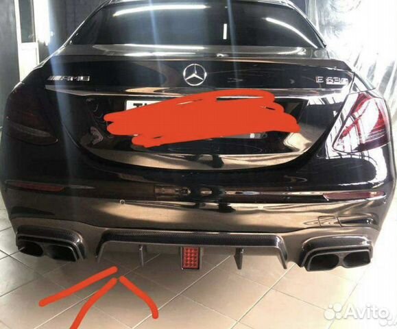 Задний диффузор brabus E class w213