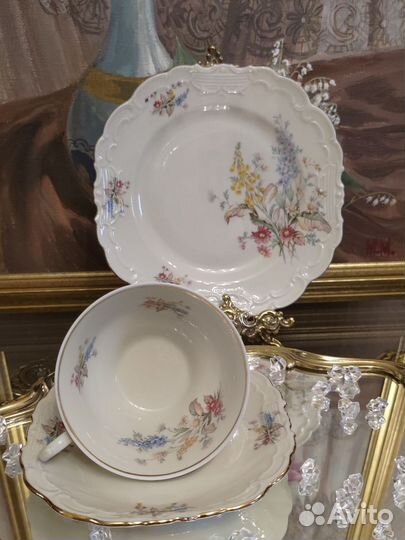 Антикварное чайное трио Schwarzenhammer, Германия