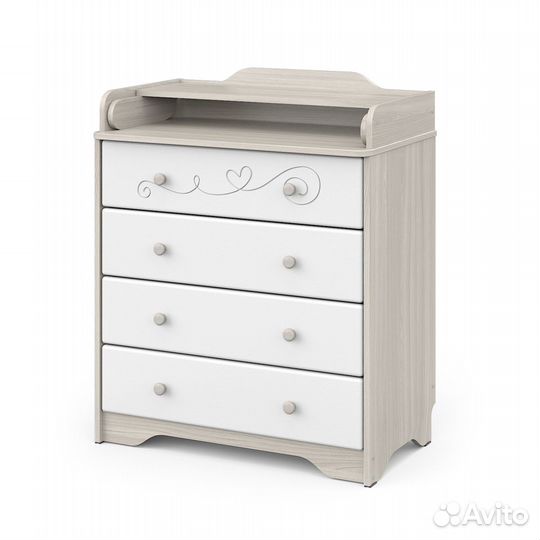 Комод айден Ясень Шимо светлый/Белый