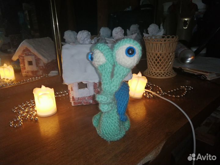 Улитка вязанная интерьерная