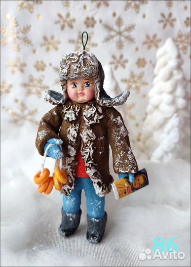 Ватные елочные игрушки