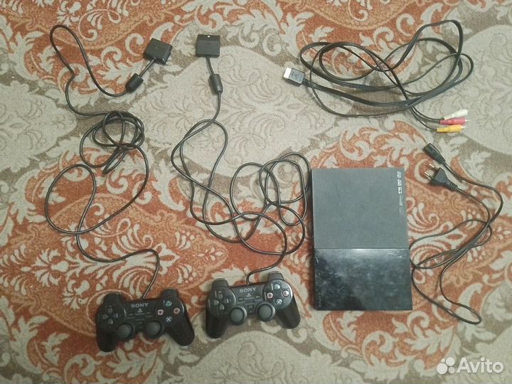 Sony playstation 2 +2 джойстика