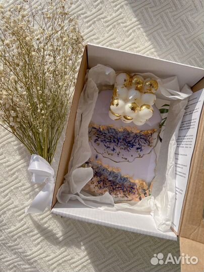 Бокс/набор ручной работы,подарок из эпоксидной