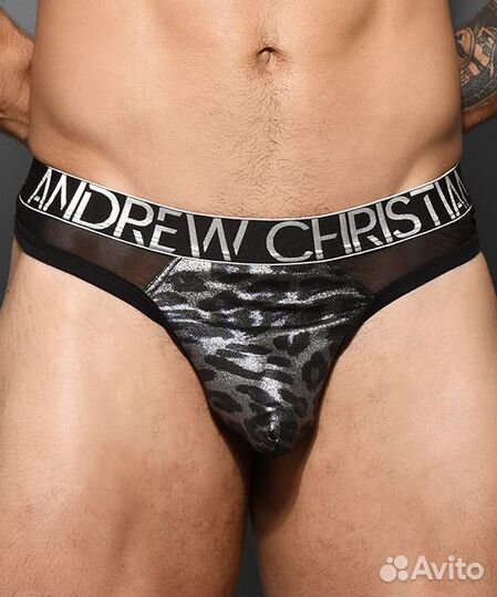 Трусы стринги Andrew Christian Metallic Leopard L