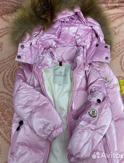 Пуховик (комбинезон) moncler для девочки 92-98 см