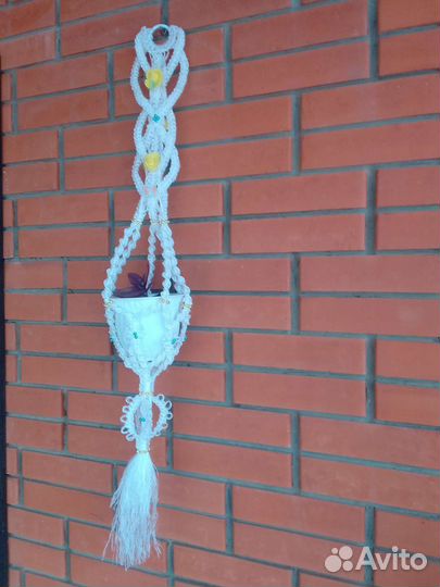 Кашпо подвесное макраме