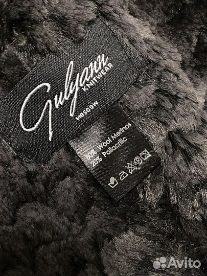 Вязаный теплый капюшон с мехом