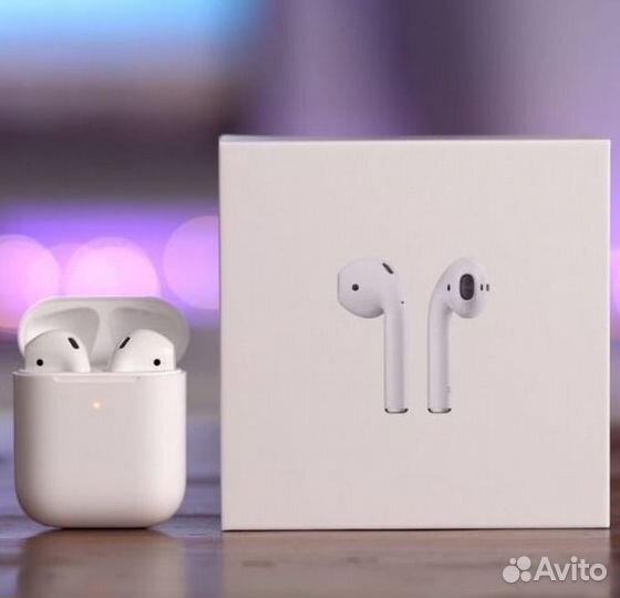Airpods 2 lux / гарантия + чехол