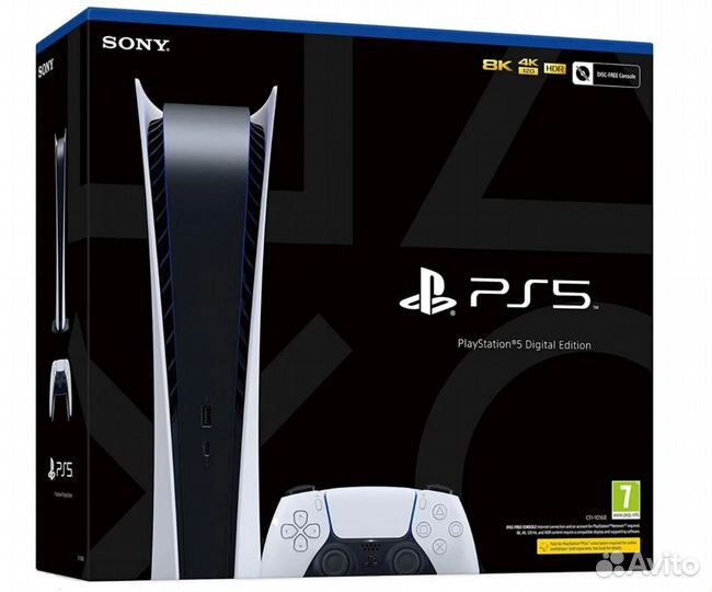 Sony PlayStation 5 Digital Edition 825GB White (Яп