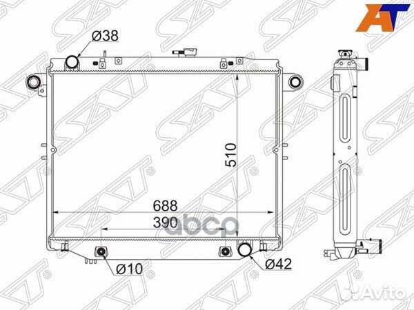 Радиатор Toyota Land Cruiser (J100) 98-07 / Lan