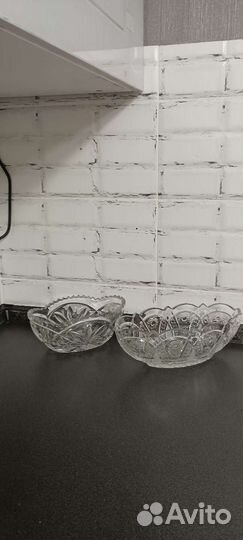 Хрустальная ваза ладья