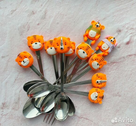 Ложки сувенирные с тигрятами