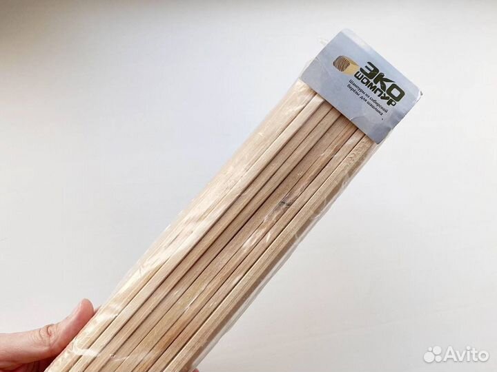 Шампуры деревянные березовые 30 шт