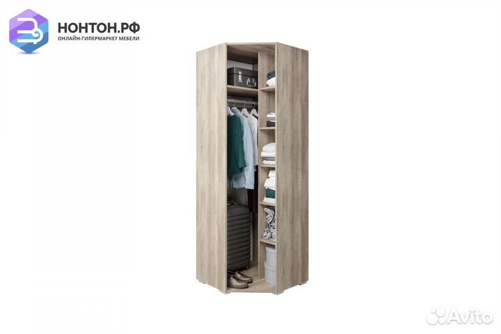 Шкаф Наоми угловой дуб каньон / графит