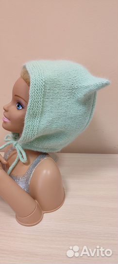 Чепчик вязанный женский