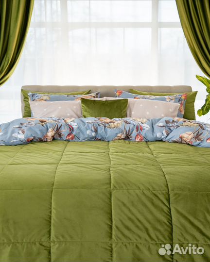 Покрывало бархат Беллиссимо цитрон