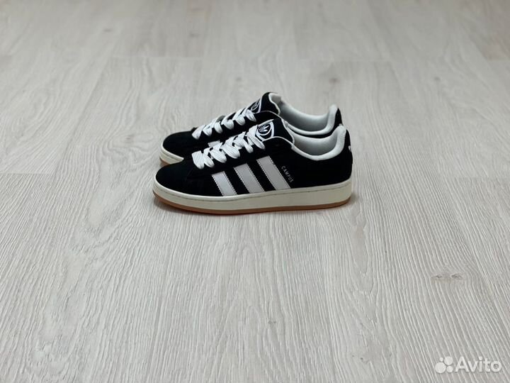 Кроссовки Adidas Campus Black White Gum (36-45)