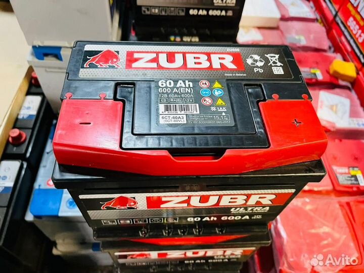 Аккумулятор 60 ач 600а Zubr Ultra