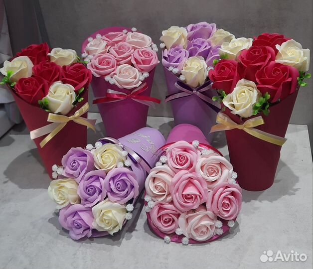 Букетики с мыльными розами