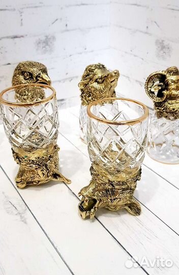 Стопки перевертыши в кейсе, хрусталь