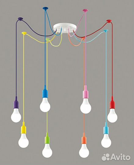 Люстра цветная 