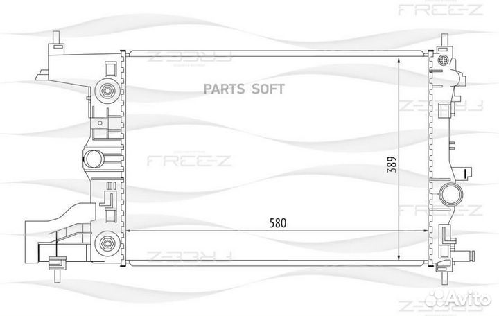 Free-Z KK0166 Радиатор chevrolet cruze 09/ opel as