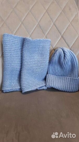 Набор шапка тыковка + снуд детский