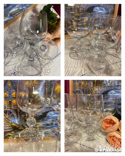 Винтажные фужеры времен СССР 6 шт