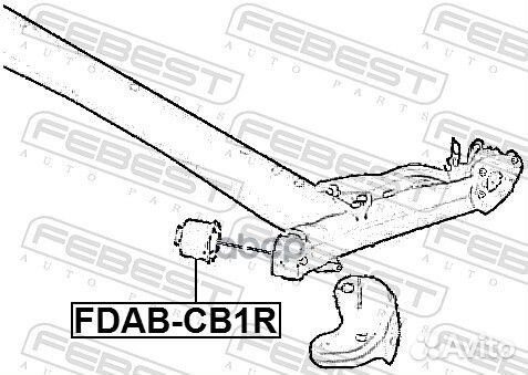 Сайлентблок задней балки ford fiesta 08- fdab-C