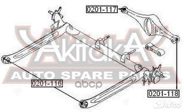 Сайлентблок балки моста передний зад прав/лев