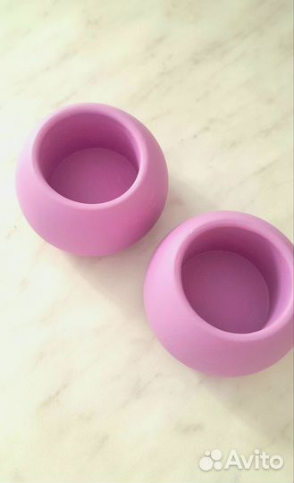 Кашпо круглое гипсовое