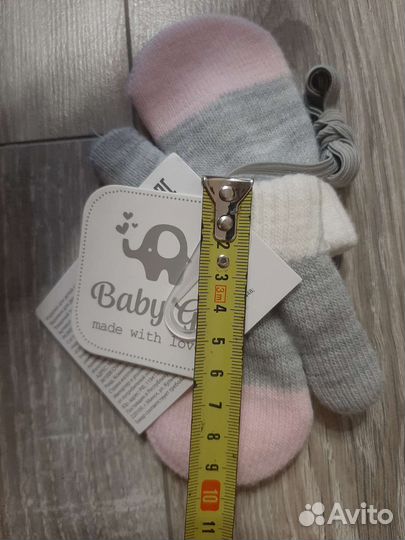 Варежки детские для девочки на годик