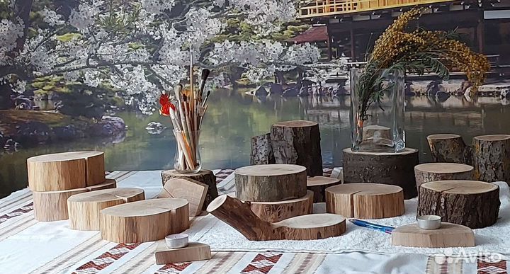 Подставки из дуба и других пород