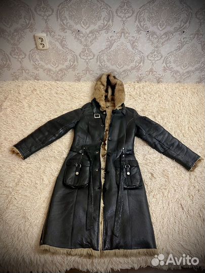 Дубленка женская длинная 42 размер