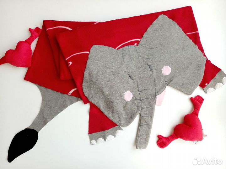Плед детский ikеа fabler elephant слон