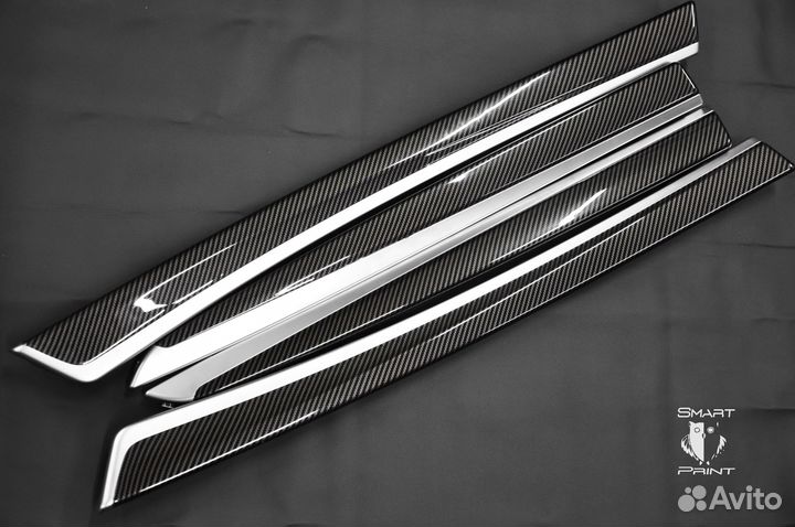 Планки салона аквапринт под карбон BMW F10