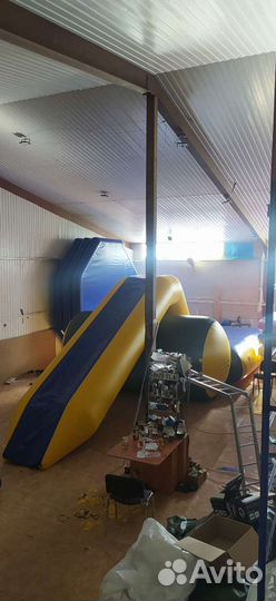 Надувная водная горка