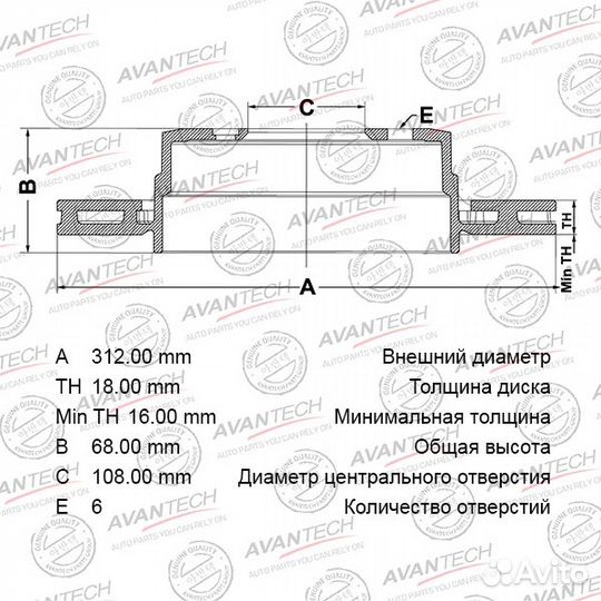 Диск тормозной задний Toyota Land Cruiser 150