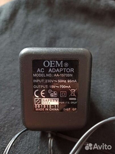 Блок питания OEM 15v 0,7А