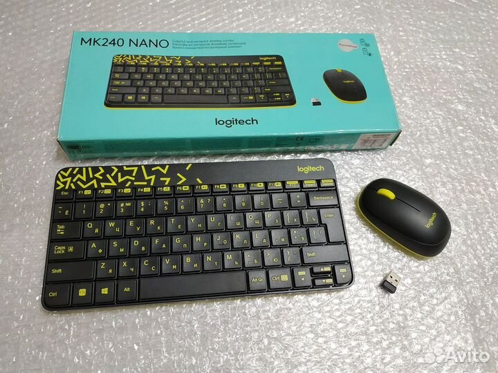 Комплект клавиатура + мышь Logitech MK240 nano