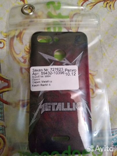 Чехол Metallica для Xiaomi Redmi 6